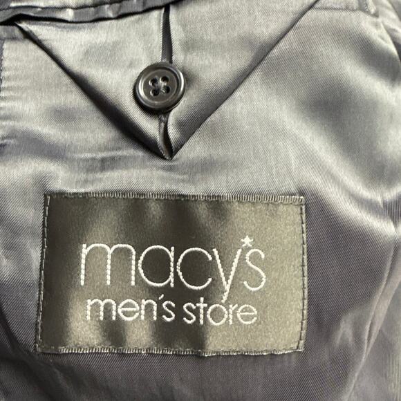 Michael Kors 100% Wool Size 42R Navy Blue Blazer Suit Jacket 2 Button Macy’s - Picture 7 of 7